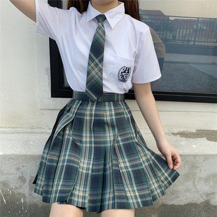 Knee Socks Outfits, 19s Fashion, Chinese Fancy Dress, Pink Pleated Skirt, School Uniform Outfits, School Uniform Fashion, School Skirt, Uniform Dress, Modest Dresses Casual