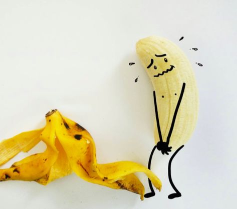 Manik Ratan ,Cartoonist, Animator Drawings #artpeople Miniature Photography, Banana Art, Everyday Art, Doodle On Photo, Funny Illustration, Funny Drawings, Creative Illustration, Foto Art, Creative Artwork