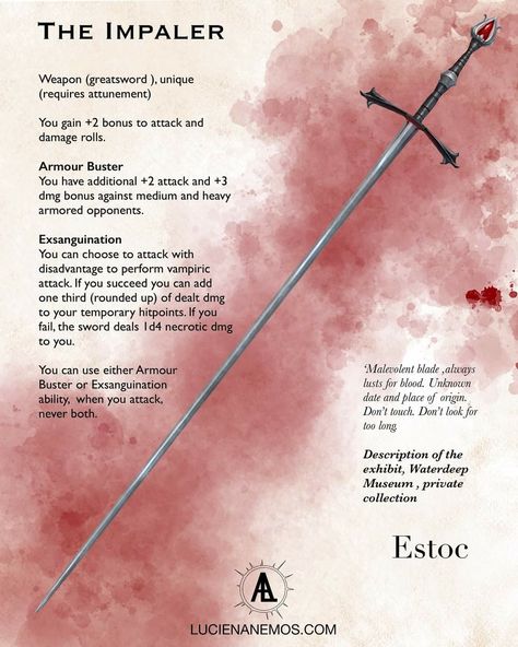 Dnd 5e Magic Shortsword, Dnd Scimitar Design, Dnd 5e Homebrew Longsword, Dnd 5e Magic Greatsword, Dnd Magic Rapier, Dnd Weaponsmith, Dnd Greatsword, Dnd 5e Homebrew Items, Dnd Magic Items Homebrew