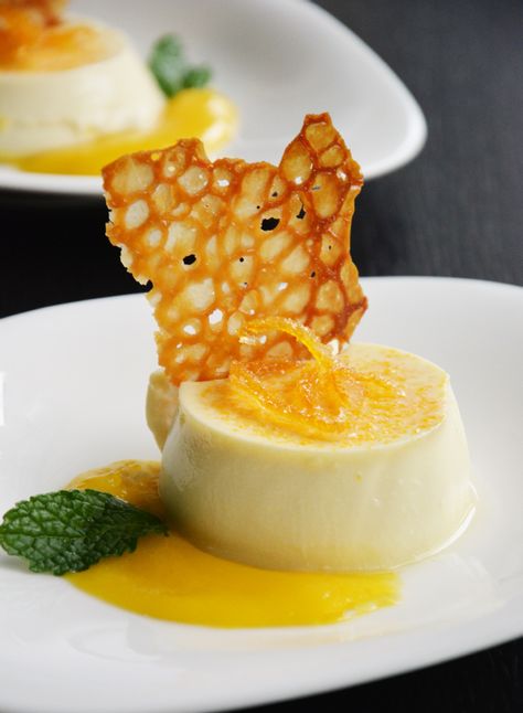 Panna Cotta Natashas Kitchen, Grand Marnier Dessert Recipes, Key Lime Panna Cotta, Grand Marnier Cake Recipes, Grand Marnier Desserts, Passion Fruit Panna Cotta, Impressive Desserts Dinner Parties, Easy Gourmet Desserts, Pana Cotta Recipe Desserts