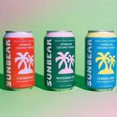 Flat-pack furniture, sparkling coconut water, and 3D-printed home decor. Tropical Packaging, Coconut Branding, Soda Can Design, Soda Branding, Aesthetic Packaging, Can Beverage Design, Soda Branding Design, Canned Cocktail Packaging, Energy Drink Can Design Ideas