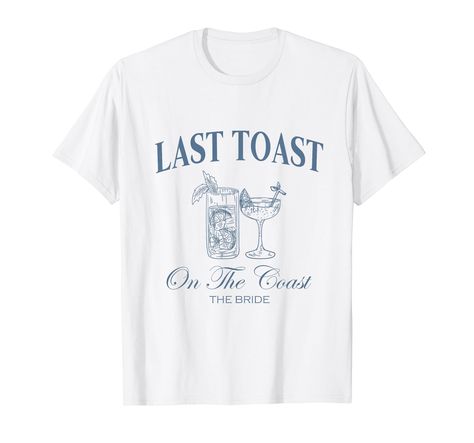 PRICES MAY VARY. This Last Toast On The Coast Bachelorette Party The Bride design will give your beach bachelorette party a touch of luxury and style. Great for matching bridal party favors, bridesmaids gifts, groomsmen gifts, maid of honor gifts and best man gifts. Celebrate your last splash on the beach! Lightweight, Classic fit, Double-needle sleeve and bottom hem Nautical Party Favors, Beach Bridal Party, Best Man Gifts, Last Splash, Last Toast On The Coast, Toast On The Coast, Bride Design, Beach Bachelorette Party, Bachelorette Tshirts