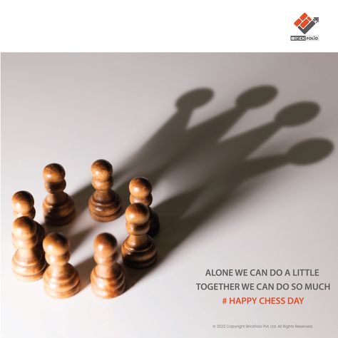 Chess is the battle against blunder. Wishing Happy International Chess day to all the chess players. #chessday #battle #internationalchessday #brickfolio #realestateagent #realestatepune #propertiesinpune Chess Creative Ads, International Chess Day, Chess Players, Creative Ads, Chess Pieces, Ads Creative, Good Life Quotes, The Battle, Chess Board