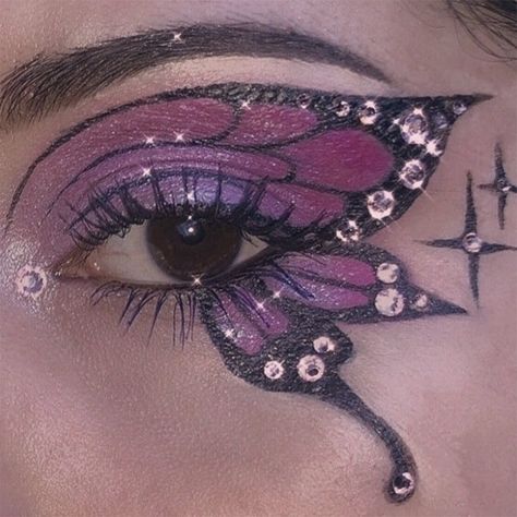 Mekap Mata, Butterfly Makeup, Indie Makeup, Cute Eye Makeup, Face Art Makeup, Swag Makeup, Makijaż Smokey Eye, Eye Makeup Designs, Fairy Makeup