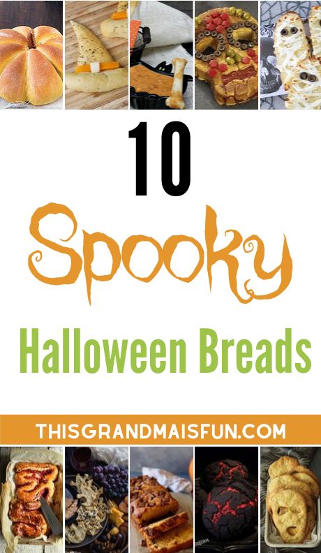 101 Spooky Halloween Foods - TGIF - This Grandma is Fun Halloween Rolls Ideas, Halloween Bread Rolls, Halloween Banana Bread, Halloween Bread Recipes, Halloween Bread Ideas, Spooky Bread, Halloween Rolls, Halloween Bread, Halloween Bananas