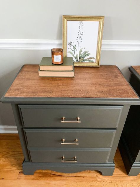 A Little More Current Bedroom Dresser Ideas, Unusual Bedside Tables, Painted Bedside Tables, Craft Spaces, Dresser Ideas, Revamp Furniture, Refinishing Furniture Diy, Diy Nightstand, Home Decor Ideas Living Room