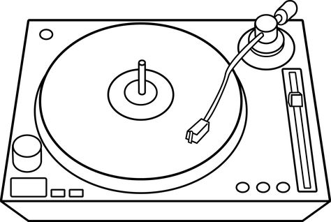 Dj spin table clipart - Clip Art Library Turntables Art, Dj Tattoo, Dj Turntable, Dj Art, Nurse Art, Music Drawings, Outline Drawing, Hip Hop Art, Desenho Tattoo