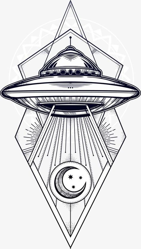 Alien Ship Drawing, Ship Drawing Ideas, Spaceship Tattoo, Spaceship Drawing, Ufo Tattoo, Alien Spacecraft, Ufo Art, Alien Drawings, Alien Ship