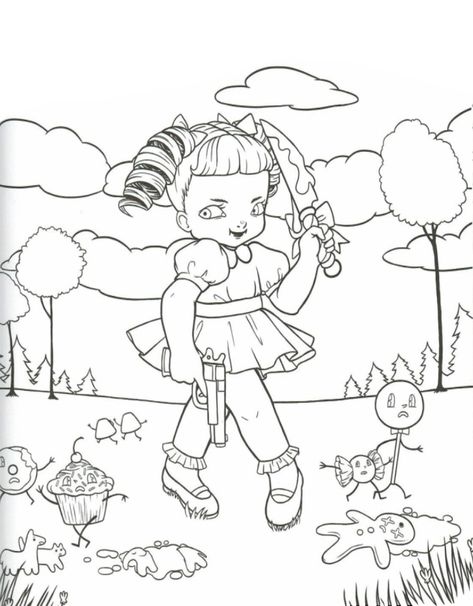 Cry Baby Coloring Book, Melanie Martinez Coloring Book, Mad Hatter, Melanie Martinez, Coloring Pages For Kids, Coloring Page