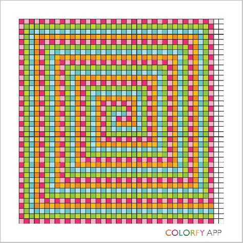 A DIFFERENCE SPIRAL. Spiral Pixel Art, Graph Paper Designs, Colorfy App, Doodle Pages, Graph Paper Art, Easy Doodle Art, Graph Paper, Simple Doodles, Art Tutorials Drawing