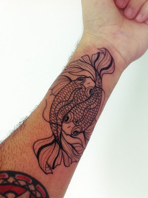 http://fuckyeahhipstertattoos.tumblr.com/ Pisces Tattoos, Koi Tattoo, Zodiac Sign Tattoos, Fish Tattoo, 1 Tattoo, Best Tattoo Designs, Arm Tattoos For Guys, Trendy Tattoos, Skin Art