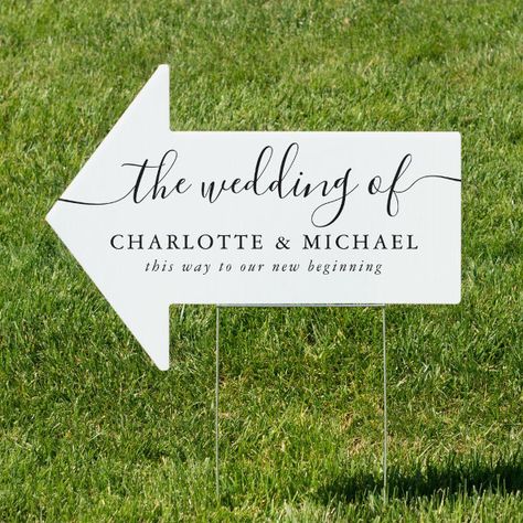 Black and White Script Wedding This Way Arrow Sign Wedding Direction Signs, Direction Sign, Wedding Directions, Smith Wedding, Rustic Elegant Wedding, Arrow Sign, Arrow Signs, Directional Signs, Black And White Wedding