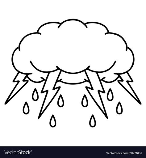 Weather The Storm Tattoo, Storm Tattoo Simple, Tiny Storm Cloud Tattoo, Cute Storm Cloud Tattoo, Storm Cloud Tattoo, Black Line Tattoo, Cloud Vector, Cloud Stencil, Outline Images