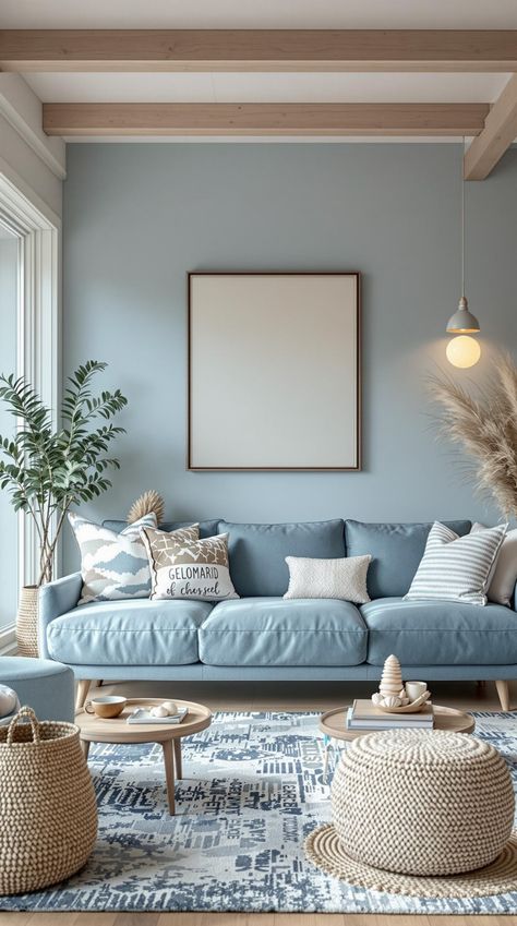 Light Blue Boho Bedroom Light Blue Boho Bedroom, Blue Boho Bedroom Ideas, Layered Bedding Ideas, Blue Boho Bedroom, Layered Bedding, Light Blue Decor, Coastal Calm, Boho Bedroom Ideas, Boho Style Decor