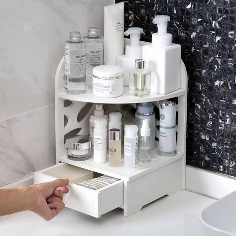 #waseehonline #trending #makeup #organizer Ideal for storing and holding items Can be placed in the corner, save more space Made of metal, durable and safe to use. We Introduce to you our 💥#waseehonline #trending #makeup #organizer Ideal for storing and holding items Can be placed in the corner, save more space Made of metal, durable and safe to use. We Introduce to you our 💥Makeup Floor Corner Organizer💥 Now Only in 2,350/rps💥 Now Only in 2,350/rps Corner Organizer, Wash Basin Cabinet, Makeup Bathroom, Storage Bathroom, Cleaning Surface, Corner Storage, Wood Shelf, Bathroom Rack, Shower Caddy