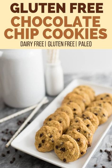 These gluten free dairy free chocolate chip cookies are going to be your new go-to recipe! This simple, easy, healthy recipe is grain free, gluten free and paleo friendly! #grainfree #glutenfree #bitesofwellness #cookies #dairyfree #chocolatechip | bitesofwellness.com via @bitesofwellness Grain Free Chocolate Chip Cookies, Dairy Free Chocolate Chip Cookies, Paleo Cookie, Glutenfree Cookies, Grain Free Snacks, Grain Free Cookies, Paleo Chocolate Chip Cookies, Paleo Muffins, Keto Easy