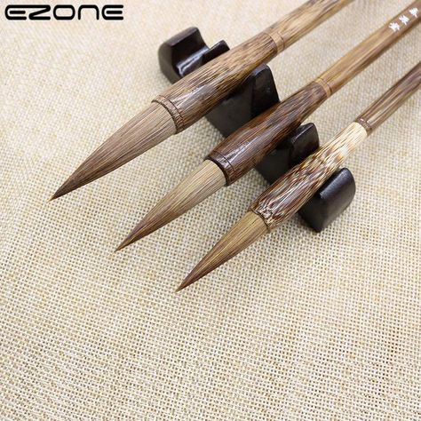 Calligraphy Brush Pen, Art Stationary, Lantern Painting, Brush Tattoo, Painted Curtains, Natural Bristle Brush, Calligraphy Artist, Calligraphy Brush, Art Chinois