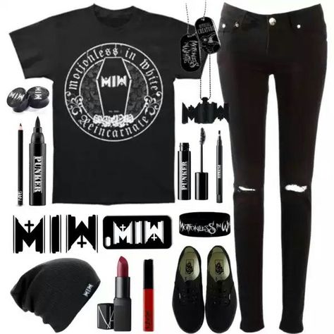 Going to the Motionless In White Concert on November Motionless In White Reincarnate, Roleplay Outfits, Cute Emo Outfits, Emo Clothes, Stitch Clothes, Fast Fashion Brands, Dream Outfits, Motionless In White, Concert Fits