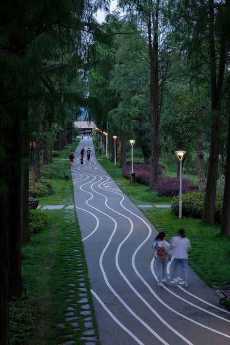 Urban Spaces Design, Streetscape Design, Pavement Design, Paving Pattern, Wetland Park, Linear Park, Urban Landscape Design, Landscape Elements, Landscape And Urbanism