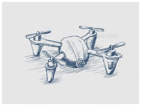 Quadrocopter Drone Hand Drawn Blue Sketch Vector Drone Sketch, Blue Sketch, Figure Sketching, Old Hands, Graphic Design Ideas, Blue Style, Drones, Cute Drawings, Hand Drawn