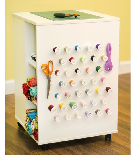 Sewing & Crafting Storage Cube Tablenull Cube Craft, Craft Organizer, Craft Cabinet, Sewing Cabinet, Sewing Storage, Storage Cube, Sewing Furniture, Craft Room Storage, Sewing Rooms