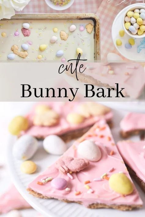 Easter Chocolate Bark Recipe - Happy Happy Nester Bunny Bark, Easter Chocolate Bark, Graham Cracker Toffee, Easter Deserts, Fun Easter Treats, Easter Fun Food, Best Cook, White Chocolate Bark, Wilton Candy Melts