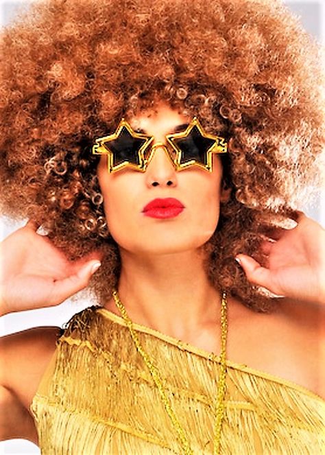 Star Glasses, 70s Accessories, Woman Accessories, Magic Box, 70s Disco, Accessories Gold, New Hair Colors, Gold Star, Gold Stars