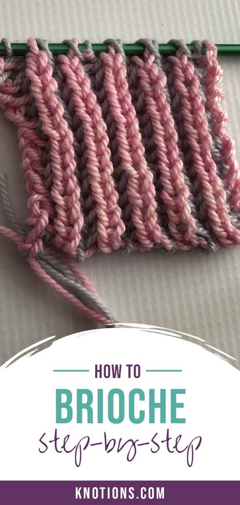 Different Knitting Techniques, How To Brioche Knit, Brioche Knitting Patterns Free Tutorials, Brioche Knit Scarf, Brioche Scarf Pattern Free, Brioche Knitting Tutorial, Brioche Stitch Knitting, Brioche Knitting Patterns Free, Make Up Collection Aesthetic