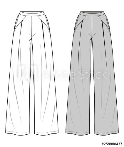 PANTS fashion flat sketch template - Buy this stock vector and explore similar vectors at Adobe Stock | Adobe Stock Technical Flats, Fashion Education, Drawing Template, Fashion Drawing Sketches, Clothing Sketches, Dress Design Drawing, Fashion Design Sketchbook, Flat Sketches, Diy Vetement