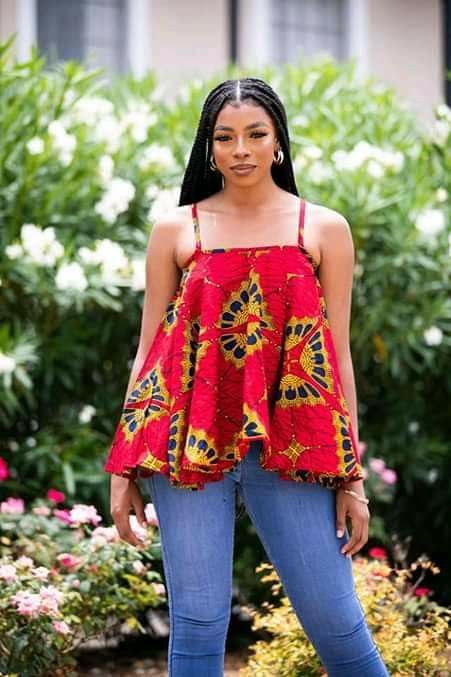 African Tops For Women, Tops 2022, African Print Jumpsuit, Beautiful Ankara Styles, Afro Fashion, African Interior, Ankara Tops, African Tops, African Print Tops