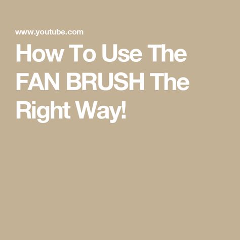 How To Use The FAN BRUSH The Right Way! Fan Brush, Pros And Cons, Painting Art, Being Used, Art Tutorials, Different Types, Watercolor Painting, How To Use, Fan