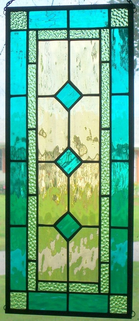 Stained Glass Rectangle Window Panels, Pastel Stained Glass Window, Rectangular Stained Glass Patterns, Narrow Stained Glass Window, Stained Glass Rectangle Patterns, Stained Glass Rectangle, Simple Stained Glass Windows, Green Stained Glass Window, Art Deco Design Pattern