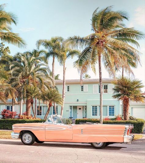 Miami Vintage Aesthetic, Miami Beach Aesthetic, Old Miami, We Anderson, Miami Vintage, Retro House, Beach Aesthetic, Vintage Vibes, Vintage Aesthetic