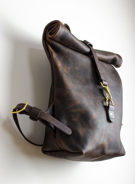 Handmade Leather Work, Italian Leather Purse, Soft Leather Backpack, Handmade Leather Backpack, Leather Backpack For Men, Bison Leather, Brown Leather Backpack, Small Leather Bag, Italian Leather Bags