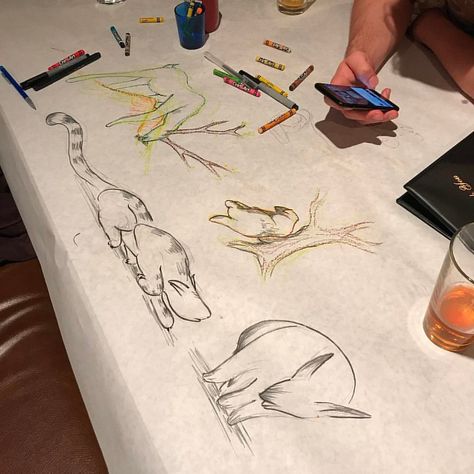 Drawing On Table Cloth, Birthday 25, Paper Table, Drawing Table, Drawing Games, Table Cloths, Butcher Paper, Paper Drawing, Oblivion