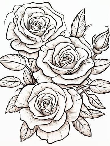 Coloring Pages Roses, Picklegrl Coloring Page, Fruit Coloring Pages Free Printable, Cool Adult Coloring Pages, Printable Adult Coloring Pages Flowers, People Coloring Pages For Grown Ups, Adult Coloring Books Printables Free, 3 Roses Drawing, Skull Coloring Pages Free Printable