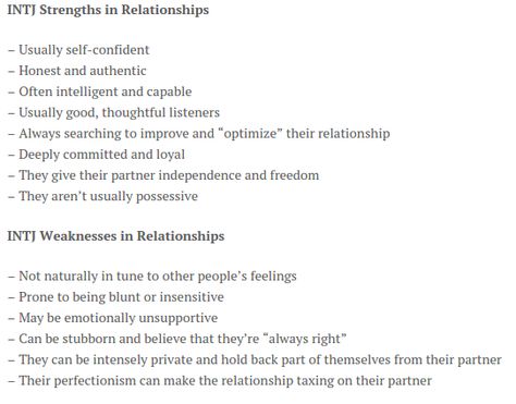 INTJs strengths and weaknesses in relationships. Intj Strengths And Weaknesses, Intj Weaknesses, Intj 1w9, Intj Scorpio, Intj Relationships, Intj 5w6, Intj Female, Intj Women, Meyers Briggs