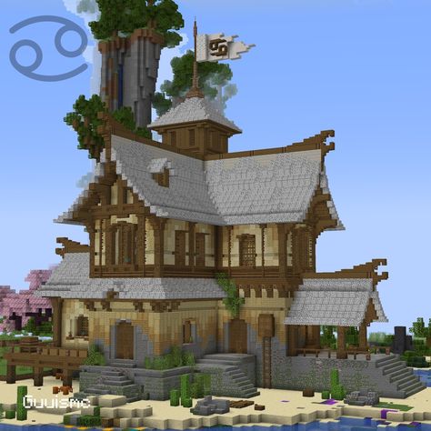 Pirate Minecraft, Casa Minecraft, Mc House, Minecraft Medieval House, Minecraft Structures, Bangunan Minecraft, Minecraft Banners, Minecraft Medieval, Minecraft Inspiration