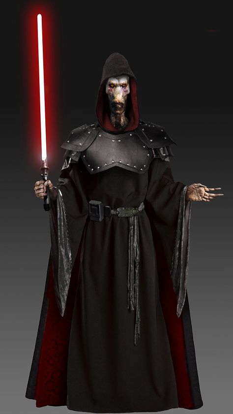 Darth Plagueis was a Dark Lord of the Sith who, at some point, chose Sheev Palpatine, a Human from Naboo, as his apprentice. As master and disciple, Plagueis and Palpatine—who took the Sith moniker Darth Sidious—worked together, trying to unlock the secrets of immortality and to execute their order's long-percolating plan of supplanting the Galactic Republic with a new Sith Empire. Darth Plagueis, Star Wars Sith Lords, Andy Serkis, Sith Lords, Dark Lord Of The Sith, Star Wars Series, Star Wars Villains, Sith Empire, Star Wars Sith