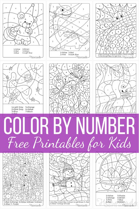 Puzzle Coloring Pages Free Printable, Grid Coloring Pages Free Printable, Math Coloring Pages Free Printable, Pixel Art Coloring Pages Free Printable, Kindergarten Coloring Pages Free Printables, Coloring Animals For Kids, Kindergarten Worksheets Free Printables Coloring Pages, Colour By Numbers Printable, Colour By Numbers For Kids