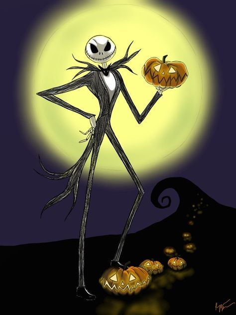 Jack Skellington, the Pumpkin King - digital art Jack Skellington Pumpkin, Jack The Pumpkin King, The Pumpkin King, Jack Skeleton, King Tattoos, Pumpkin King, Window Ideas, King Art, Design Drawings