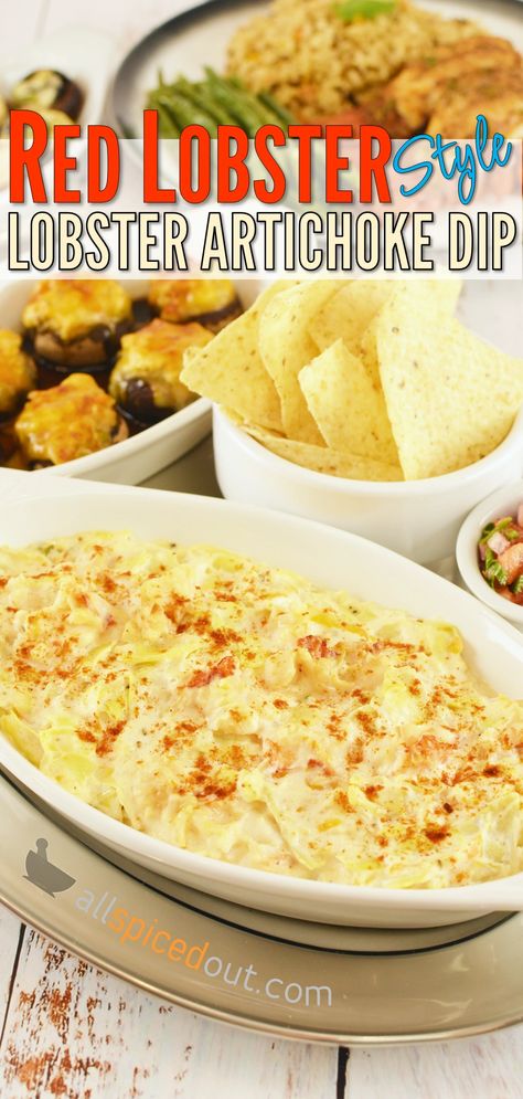 Lobster Artichoke Dip Lobster Artichoke Dip, Recipe Artichoke, Lobster Appetizers, Lobster Dip, Baked Lobster Tails, Artichoke Dip Easy, Crab And Artichoke Dip, Seafood Dip, Dip Easy