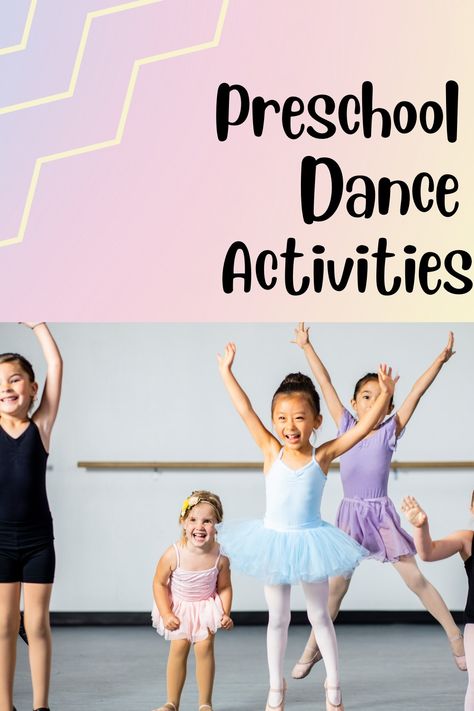 Preschool dance activities can make or break your class. Understanding your students needs and meeting them where they are at is extremely important. Below I have different preschool dance activities based on class size, age, and social development. Pin shows dancers dancing and having fun in a dance studio. Preschool Ballet Lesson Plans, Preschool Jazz Dance, Dance Games For Preschoolers, Dance Preschool Activities, Preschool Ballet Activities, Ballet Games For Kids, Mommy And Me Dance Class Ideas, Dance Activities For Children, Preschool Dance Activities