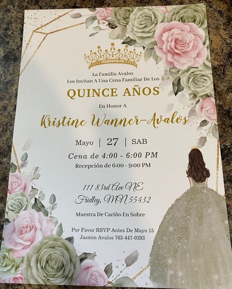 Quince Invitations Virtual, Quince Invitations Enchanted Forest, Quinceañera Invitaciones Ideas, Xv Invitations, 15 Birthday Dresses, Sweet 15 Invitations, Sweet 15 Ideas, Quince Decor, Quince Themes