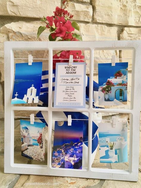 Greek Dinner Party, Greek Party Decorations, Greek Party Theme, Mamma Mia Wedding, Greece Party, Greek Dinner, Greek Dinners, 21st Party, Birthday Dinner Party