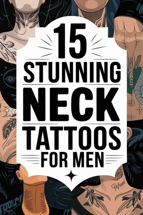 Ink Inspiration: 15 Jaw-Dropping Male Neck Tattoo Designs Abstract Neck Tattoo, Male Neck Tattoo, Male Neck, Neck Tattoo Ideas, Realistic Fake Tattoos, Hyper Realistic Tattoo, Male Body Art, Vintage Compass, Neck Tattoo For Guys