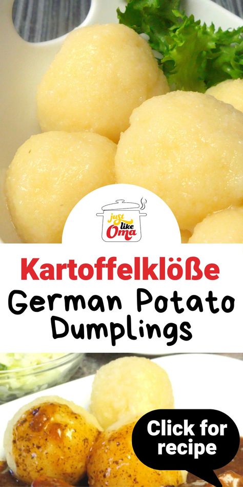 Potato Dumplings German, German Potato Recipes, Potato Dumplings Recipe, German Potato Dumplings, German Recipes Dinner, Potato Dumpling Recipe, German Dumplings, Easy German Recipes, Dumpling Recipes