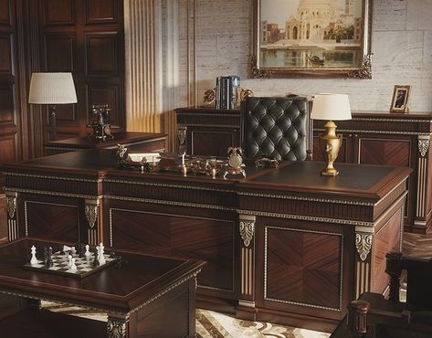 Modern Desk Office, Lawyer Desk, Executive Desk Set, Classic Office Furniture, Law Office Design, Executive Office Design, Luxury Office Furniture, Law Office Decor, Office Desk Set