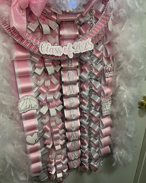 More homecoming mums 🐾 We are fully booked for homecoming mums for this year 🥰💓 #homecomingmums #hoco2024 #homecomingmuminspo #senior2024 Senior Hoco Mums Pink, Homecoming Mum Chains, Senior Hoco Mums, Mum Chains, Mum Homecoming, Hoco Mums, Senior Hoco, Homecoming 2024, Mum Ideas