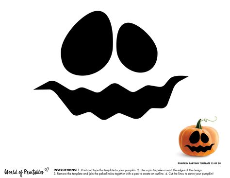 Easy Ghost Pumpkin Carving, Easy Pumpkin Carving Stencils, Easy Pumpkin Faces, Best Pumpkin Carving, Printable Pumpkin Carving Stencils, Pumpkin Face Carving, Pumpkin Carving Stencils Templates, Crafts Toddlers, Printable Pumpkin Stencils